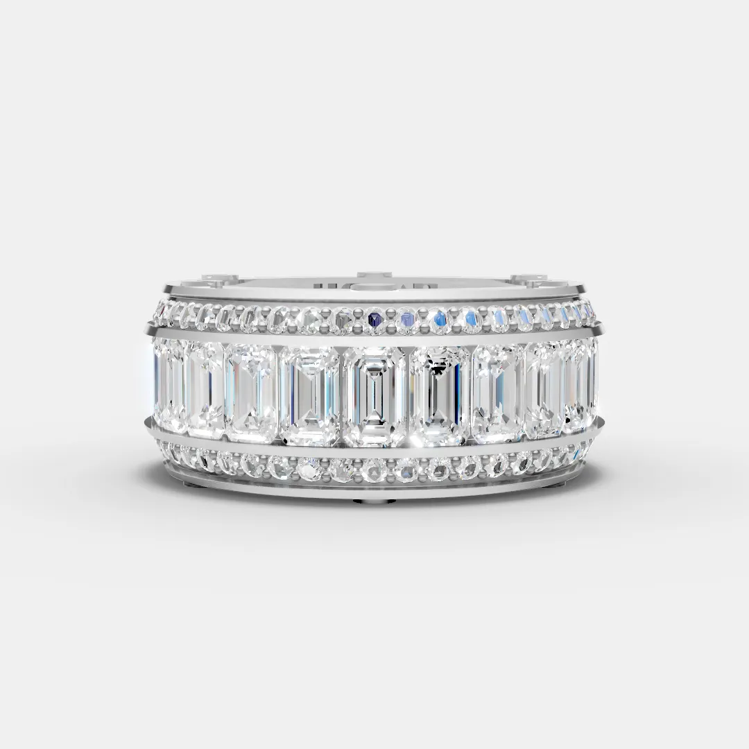 Emerald Cut Diamond Band Ring